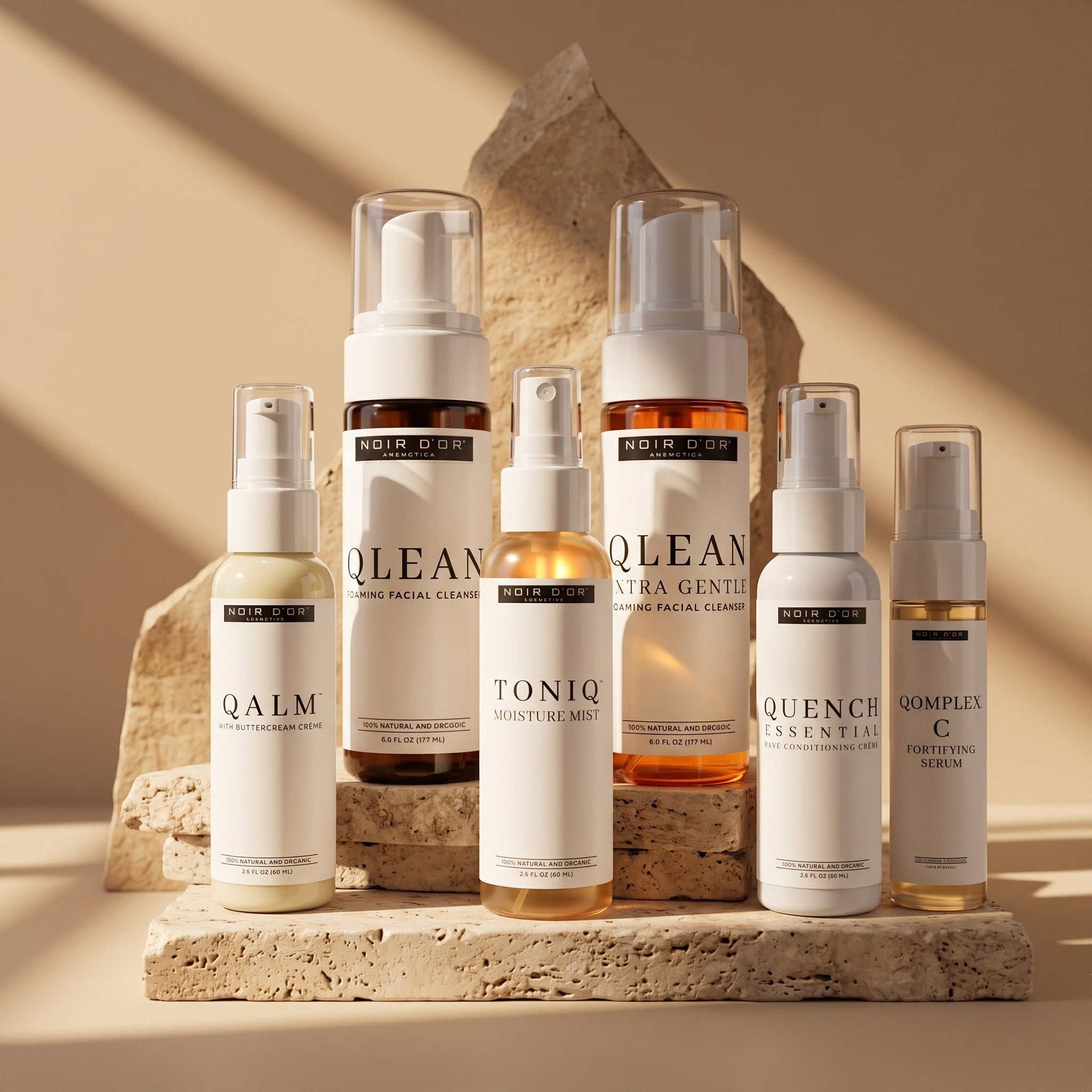 Noir D'or® Cosmetics - Skincare Solutions Collection Image - Realistic Renders - 2000 x 2000